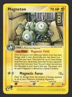 Magneton 17/97 Rare Non Holo 1st Edition LMP Pokemon Card HQ Scan - Image 1