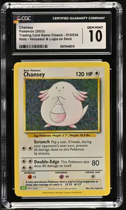 Chansey 015/034 Trading Card Game Classic Holo - Image 1