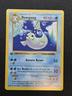 Pokemon Card - Dewgong Base Set (Shadowless) 25/102 Uncommon 1st Edition - NM - Image 3