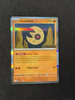 Lunatone 004/ME Pokemon Card Promo Stamp Mega Evolution NM Rare TCG - Image 1