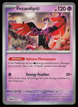 Fezandipiti Master Ball Holo 045/131 Rare Prismatic Evolutions Pokemon Card - Image 1