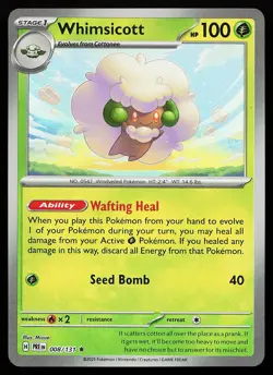 Whimsicott Master Ball Holo 008/131 Rare Prismatic Evolutions Pokemon Card - Image 1