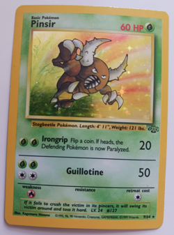 Pinsir Pokemon Card Holo WOTC 9/64 Jungle Set Rare Vintage 1999 Original LP - Image 1
