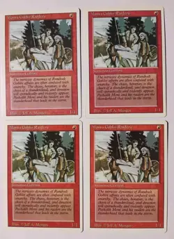 Mon's Goblin Raiders x 4 MTG, Revised Edition, LP - Image 1