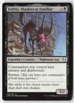 MTG - Falthis, Shadowcat Familiar #126 - Regular - CMR Commander Legends - Image 1