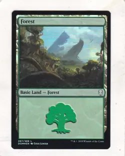 Magic: MTG: Dominaria: Foil: Forest #267 - Image 1