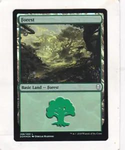 Magic: MTG: Dominaria: Foil: Forest #268 - Image 1