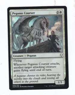Magic: MTG: Dominaria: Foil: Pegasus Courser - Image 1