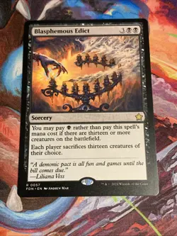 MTG Magic: The Gathering Foundations BLASPHEMOUS EDICT Rare Sorcery MTG Mint - Image 1