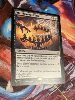 MTG Magic: The Gathering Foundations BLASPHEMOUS EDICT Rare Sorcery MTG Mint - Image 3