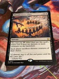 MTG Magic: The Gathering Foundations BLASPHEMOUS EDICT Rare Sorcery MTG Mint - Image 4