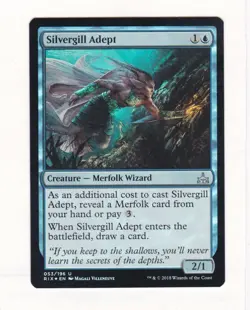 Magic: MTG: Rivals of Ixalan: Foil: Silvergill Adept - Image 1