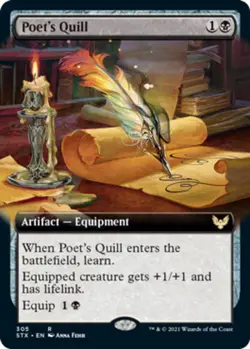 x1 Poet's Quill - Extended Art R MTG Strixhaven: School of Mages M/NM, English - Image 1