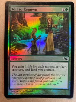 MTG 1x FOIL Toil to Renown Shadowmoor Pauper Modern Magic the Gathering x1 NM - Image 1