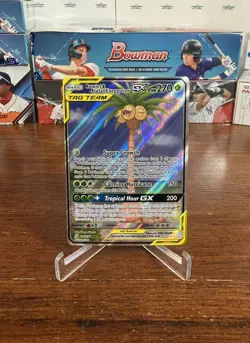 Pokemon TCG Rowlet & Alolan Exeggutor Tag Team GX Unified Minds 215/236 Pokemon - Image 1