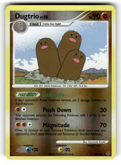 Dugtrio NM 24/127 Reverse Holo Platinum Pokemon Rare - Image 1