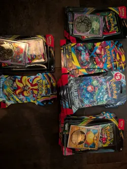 24 bundle TCG pokemon booster packs.sealed some packs include collectable coin. - Image 1