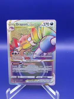 Pokemon TCG Drapion VSTAR 200/196 Lost Origin Secret Rare Holo Full Art 270HP - Image 1