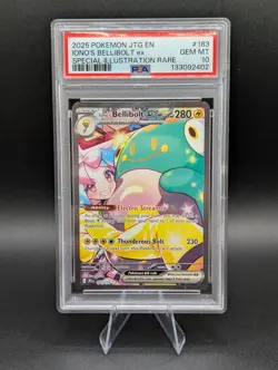 Pokemon Journey Together Iono's Bellibolt ex 183/159 SIR PSA 10 - Image 1
