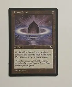 Lotus Petal Tempest 1997 Near Mint Never Played MTG Magic The Gathering - Image 1
