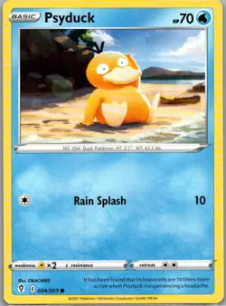 Pokemon TCG Card - Psyduck 24/203 Common | 2021 Evolving Skies - Image 1