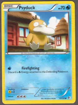 Psyduck 33/149 Boundaries Crossed 2012 Pokemon Card LP Lightly Played - Image 1