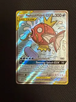 Pokemon Magikarp & Wailord GX (Alternate Full Art) 161/181 Sm-Team Up Holo - Image 1