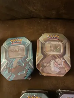 Lot of 6 Triple Whammy Collector Sealed Tin Set Pokemon TCG (18 Booster Packs) - Image 5
