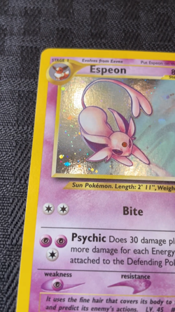 Espeon Holo Rare Neo Discovery 1/75 Pokemon TCG 2001 NM - Image 2