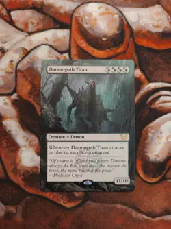 Magic the Gathering Daemogoth Titan #2 Hand Painted Unique Custom MTG Alter - Image 1