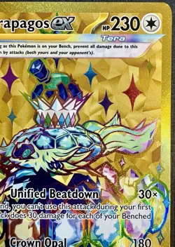 2024 Pokemon - Terapagos Ex 173/142 - HYPER RARE HOLO - Stellar Crown - English - Image 2