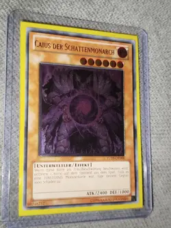 Yugioh! Caius The Shadow Monarch TU03-DE000 Ultimate Rare Near Mint German - Image 2