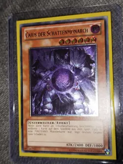 Yugioh! Caius The Shadow Monarch TU03-DE000 Ultimate Rare Near Mint German - Image 3
