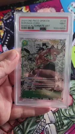 2024 One Piece OP06 EN Manga Alternate Art #118 Roronoa Zoro - Image 2