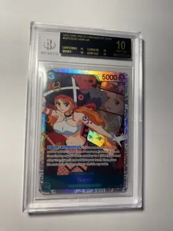 Black Label BGS 10 Nami 2023 One Piece Paramount War English SR Holo Rare POP 5 - Image 1