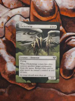Magic the Gathering Flickerwisp #2 Hand Painted Unique Custom MTG Alter - Image 1