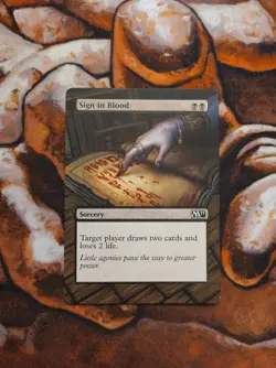 Magic the Gathering Sign in Blood #2 Hand Painted Unique Custom MTG Alter - Image 1