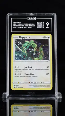2024 POKEMON BLACK STAR PROMOS COSMOS HOLO SWSH029 RAYQUAZA TAG 9 - Image 1