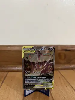 Pokemon TCG Espeon & Deoxys GX Tag Team SM240 Promo Sun & Moon Damaged/Crease - Image 1