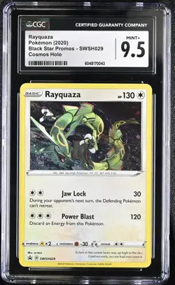 2024 POKEMON BLACK STAR PROMOS COSMOS HOLO SWSH029 RAYQUAZA CGC 9.5 - Image 1
