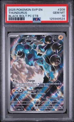 Thundurus - 209 (Pokemon Center Exclusive) 209 Sv: Scarlet & Violet Promo Psa 10 - Image 1