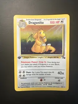 Dragonite (4) Fossil 1st Edition #04 (1999) Holo Near Mint Pokemon - Image 1