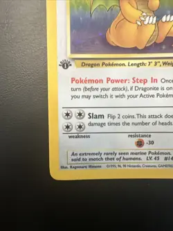Dragonite (4) Fossil 1st Edition #04 (1999) Holo Near Mint Pokemon - Image 4