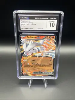 2025 Pokemon Reshiram Ex Holo #020/086 White Flare Double Rare CGC 10 - Image 1