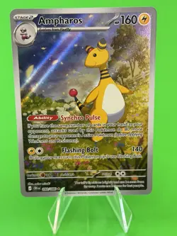 Pokemon Ampharos Mega Evolution Chaos Rising Illustration Rare 090/086 NM!!! - Image 1