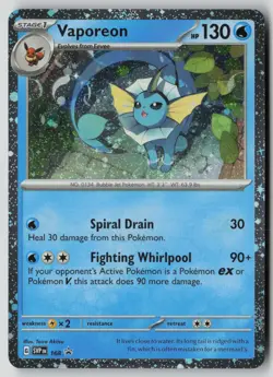 Vaporeon (Cosmos Holo) 168 Holo Promo Scarlet & Violet Promo Pokemon NM - Image 1
