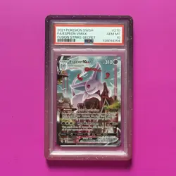2021 Pokemon SWSH Espeon Vmax #270 Fusion Strike Secret Rare PSA 10 - Image 1