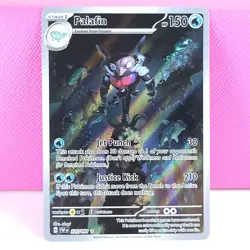 Pokemon TCG Palafin 225/91 Paldean Fates Illustration Rare LP - Image 1