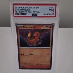 Pokemon Charmander 047 SVP Scarlet & Violet Promo Cosmos Holo PSA 9 EN 2023 - Image 1