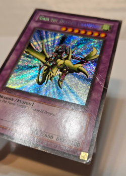 Gaia the Dragon Champion LOB-E102 Secret Rare 1st Edition EURO Yugioh 982 - Image 2